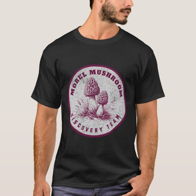 Camiseta Equipe de Descoberta de Morel Mushroom - Diversão  (Frente)