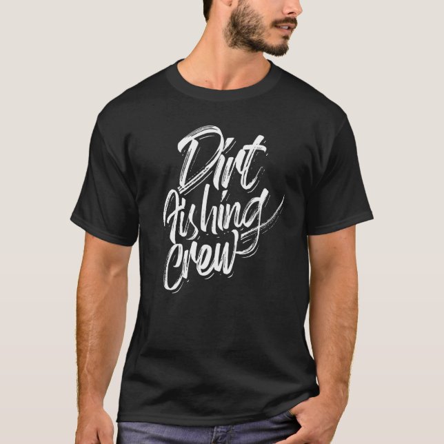 Camiseta Equipe de Detecção de Pesca de Terra Detector de M (Frente)