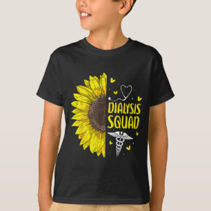 Camiseta Equipe de Diálise Girassol Enfermeira de Nefrologi