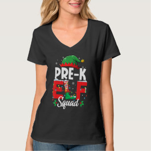 Camiseta Equipe de Elfo Pré-K Professor Grupo de Natal Comb