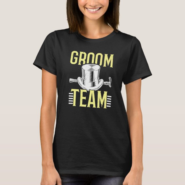 Camiseta Equipe de Embelezamento Masculino Groomsman Festa  (Frente)