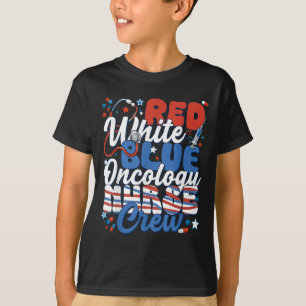 Camiseta Equipe de Enfermagem Oncológica Vermelho Branco Az