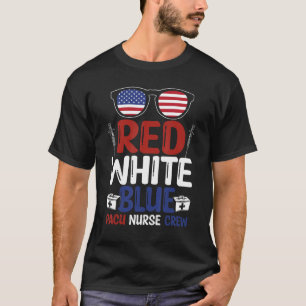 Camiseta Equipe de Enfermeira Pacu Vermelho Branco e Azul 4