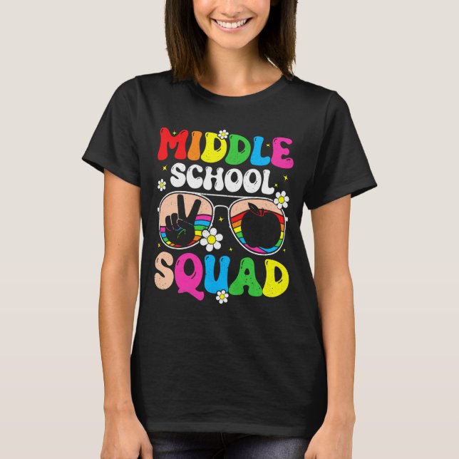 Camiseta Equipe de ensino médio professores alunos de volta (Frente)