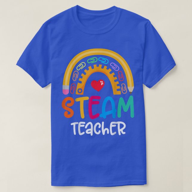Camiseta Equipe de equipe de professores STEAM de volta à e (Frente do Design)