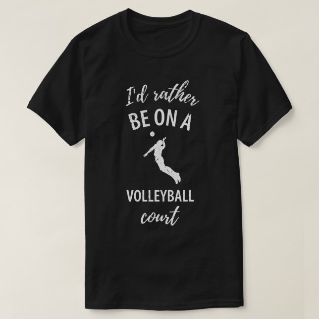 Camiseta Equipe de esporte de vôlei joga presente 6 (Frente do Design)