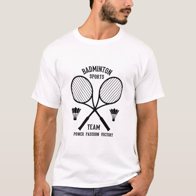 Camiseta Equipe de Esportes de Badminton (Frente)