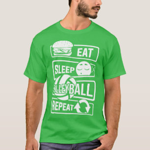 Camiseta Equipe de Esportes de Voleibol Repetitivo De Sono