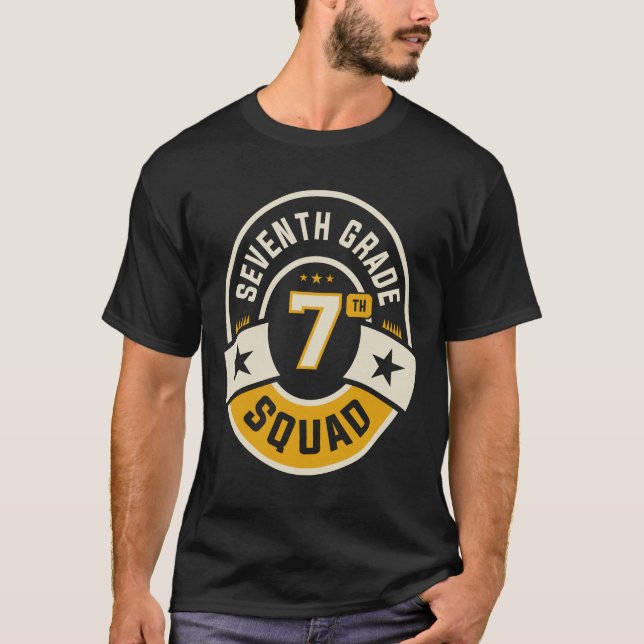 Camiseta Equipe De Esquadrão Da Sétima Série 7 De Volta À E (Frente)