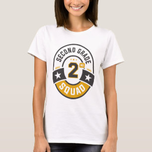 Camiseta Equipe De Esquadrão Do 2º segundo De Volta À Escol