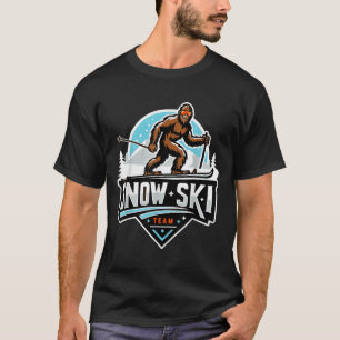 Camiseta Equipe de Esqui na Neve Sasquatch Esqui na Neve Bi
