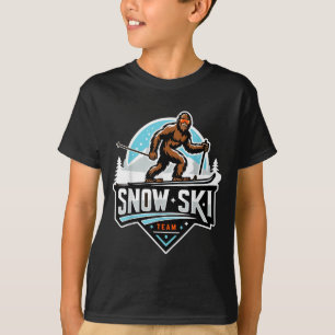 Camiseta Equipe de Esqui na Neve Sasquatch Esqui na Neve Bi