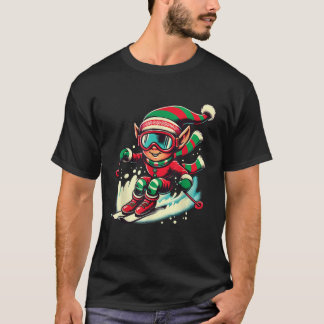 Camiseta Equipe de esquí Xmas squad amantes do esqui Elfo d