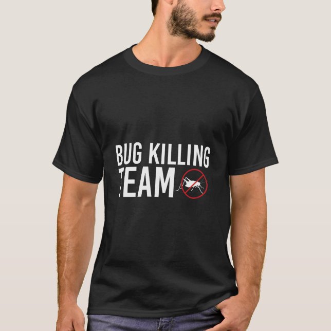 Camiseta Equipe de Extermínio Bug Ing Controle de Pragas (Frente)