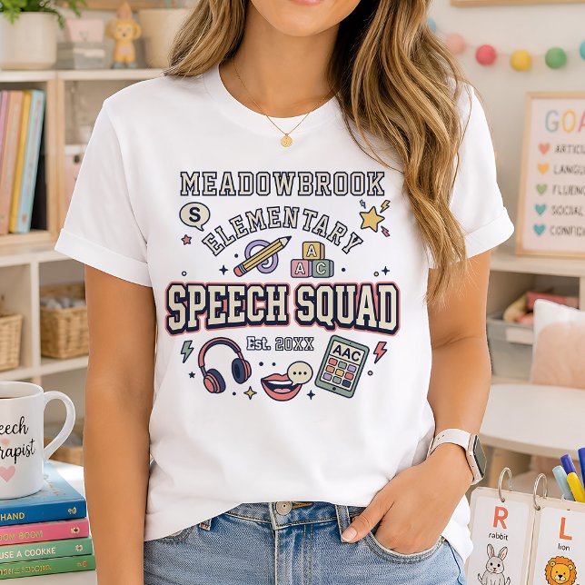 Camiseta Equipe de Fala Personalizada Escolar SLP (Criador carregado)