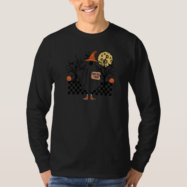 Camiseta Equipe de Fantasma Bonito e Divertido Abóbora Temp (Frente)