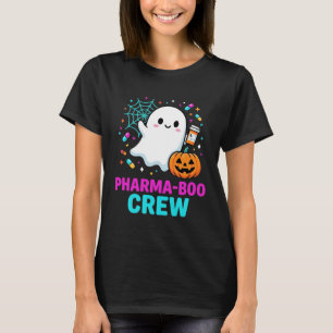 Camiseta Equipe de Farmacêutico no Halloween Pharma-Boo Fan