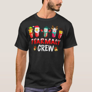 Camiseta Equipe de Farmácia Pílulas de Natal Homem de Neve
