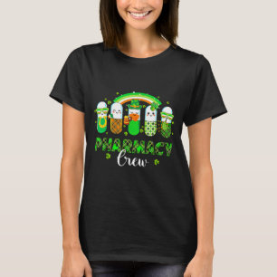 Camiseta Equipe de farmácia pílulas engraçadas arco-íris fa