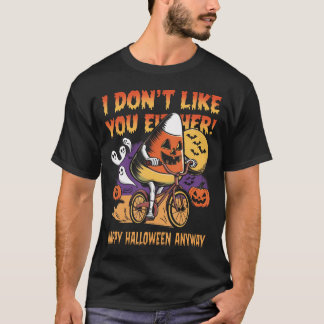 Camiseta Equipe De Fatos De Halloween Candy Corn Eu Não Gos