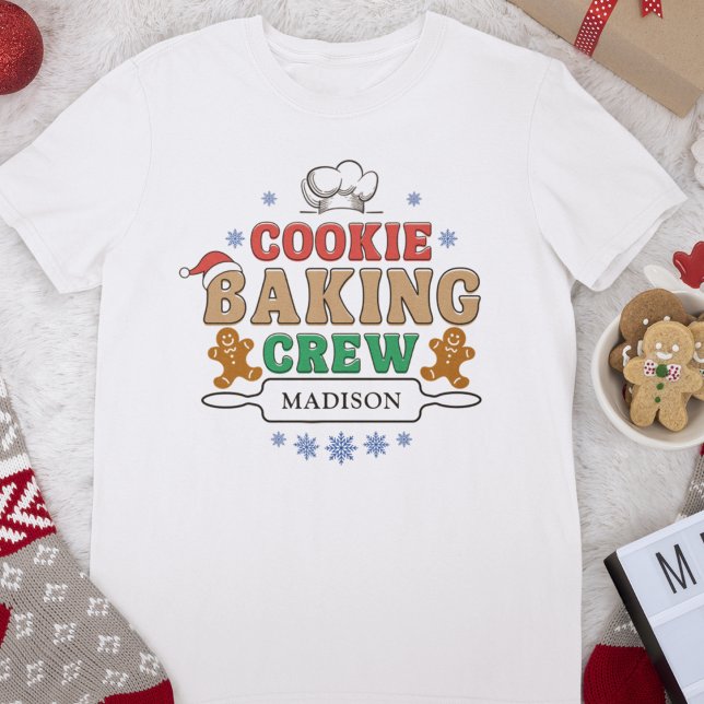Camiseta Equipe de Férias de Férias de Natal Cookie Baking (Criador carregado)