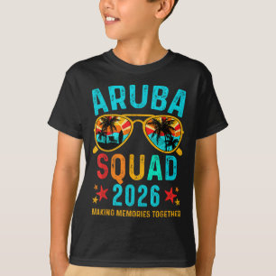 Camiseta Equipe de Férias em Aruba Arte Correspondente para