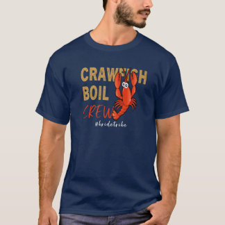 Camiseta Equipe de fervura de lagostim engraçado bonito mul