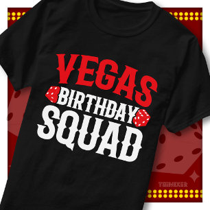 Camiseta Equipe de Festa de Aniversário de Vegas Dados de C