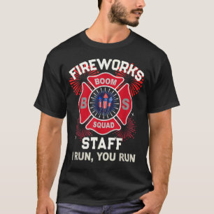 Camiseta Equipe de fogos de artifício engraçada diretor de