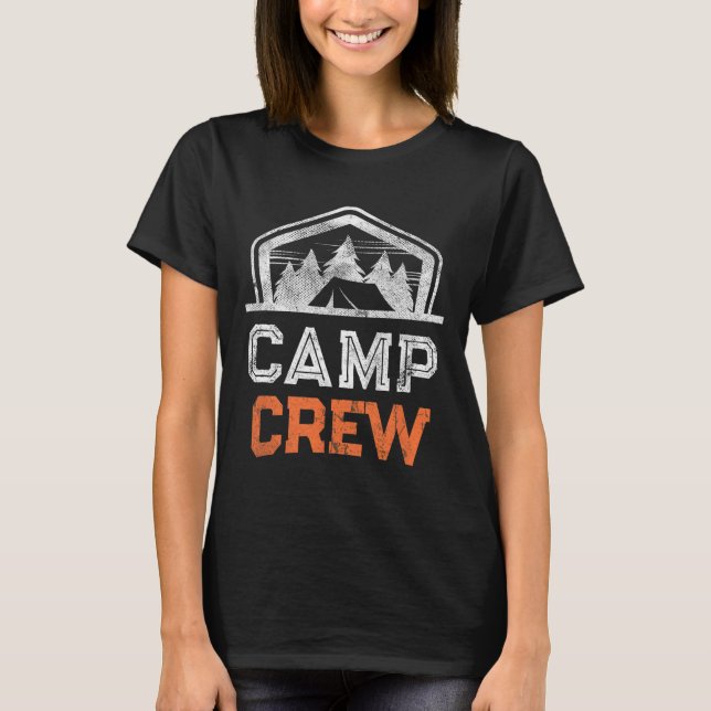 Camiseta Equipe de funcionários do acampamento Verão primos (Frente)