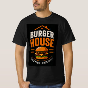 Camiseta 🍔 Equipe de Funcionários do Grill da Casa de Hamb