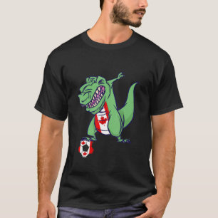 Camiseta Equipe de futebol canadense Dino Dabbing Rex Maple