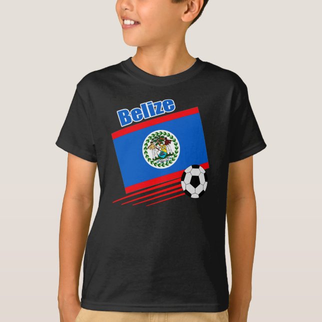 Camiseta Equipe de futebol de Belize (Frente)