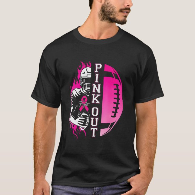 Camiseta Equipe de futebol de ponta-rosa para conscientizaç (Frente)