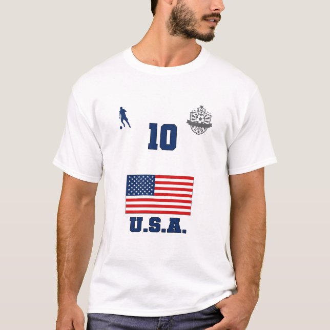 Camiseta Equipe de Futebol dos Estados Unidos USMNT 10 T-Sh (Frente)