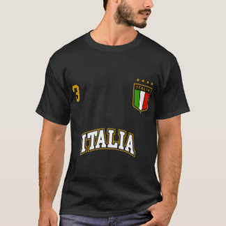 Camiseta Equipe de futebol italiano número 3 Bandeira itali