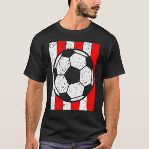 Camiseta Equipe de futebol Red and White Striped