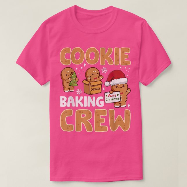Camiseta Equipe De Gingerpão De Tripulação De Cookie Baking (Frente do Design)