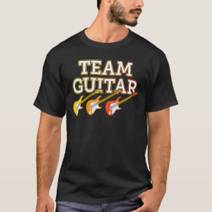 Camiseta Equipe de guitarrista elétrica Violão ama guitarra