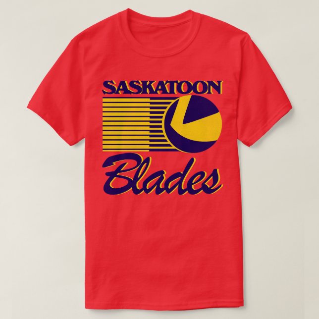 Camiseta Equipe de Hockey com Blades de Saskatografia Desfr (Frente do Design)