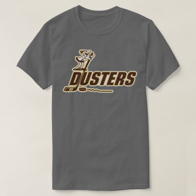 Camiseta Equipe de Hockey com Dusters do Broome Desfragment (Frente do Design)