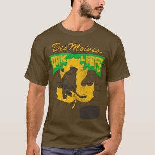 Camiseta Equipe de Hóquei do Des Moines Oak Leafs 70s