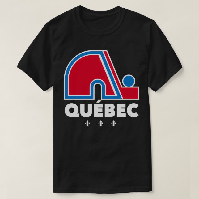 Camiseta Equipe de Hóquei do Quebec Nordiques Avalanche Vin (Frente do Design)