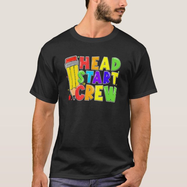 Camiseta Equipe De Início Da Cabeça De Volta Ao Professor E (Frente)