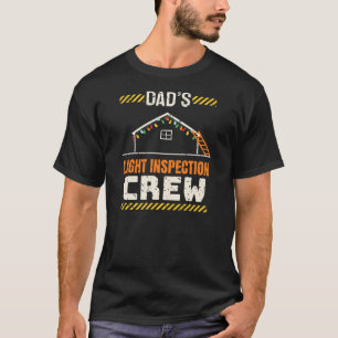 Camiseta Equipe de Inspeção de Luz do Papai Natal Divertido