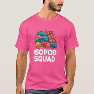 Camiseta Equipe de Isópodes coloridos criaturas tatuzinho d