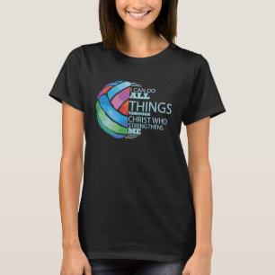 Camiseta Equipe de jogadores de vôlei Bíblia Verso Fazer Tu