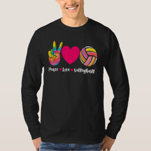 Camiseta Equipe de jogadores de vôlei esportiva Peace Love