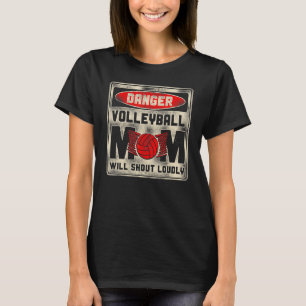 Camiseta Equipe de jogadores de vôlei Mãe Vintage Perigo V