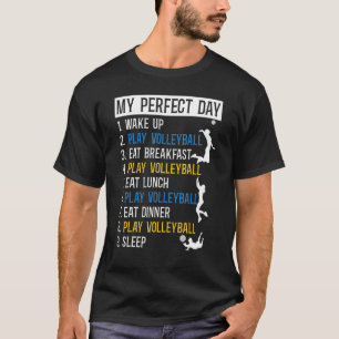 Camiseta Equipe De Jogadores De Voleibol Vintage Meu Dia Pe